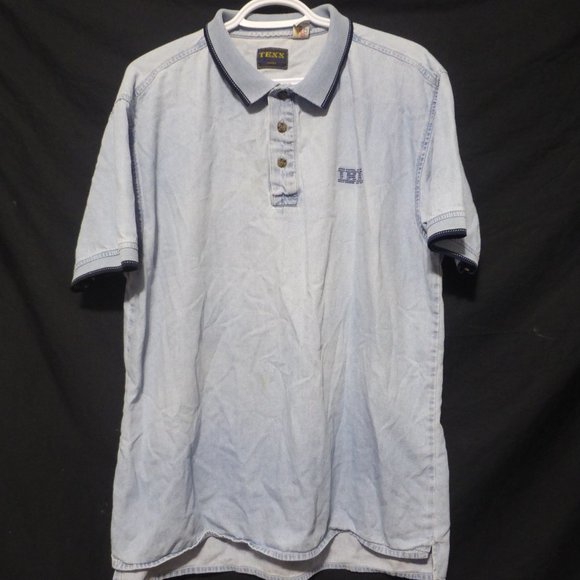 TEXX CANADA, IBM polo shirt, some stains, see last couple of pictures, EUC - Picture 1 of 12